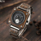 Brown square face watch