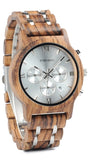 Metal and Wood Chronograph Watch in natural wood