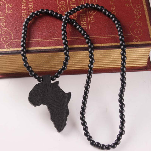 Africa Map Pendant Necklace - The Wud Shop