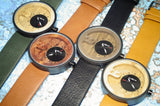 Sleek Leather and Wood Watch