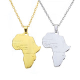 Silver and Gold Filled Africa pendant necklaces