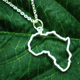 Silver Hollow Africa pendant necklace