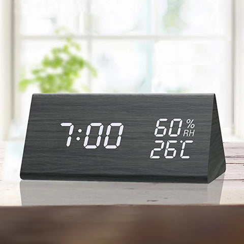 Solid Wood Alarm Clock