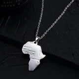 Silver Filled Africa pendant necklace