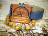 Leather Band Wood Watch