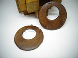 Wooden Circle Earrings