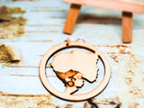 Natural Wooden Africa "Afro" Earrings