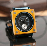 Yellow square face watch