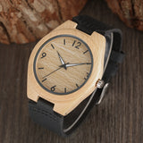 Pale Bamboo Watch with Vegan Leather Band