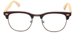 Retro Bamboo Eyeglasses with brown frame