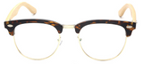 Retro Bamboo Eyeglasses with brown speckled frame