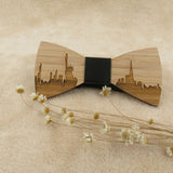 Stylish Wooden Cityscape Bow Tie - The Wud Shop