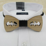 Laser-Cut Wooden Bow Tie Batman