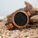 Zebra Bamboo Wood Watch - The Wud Shop